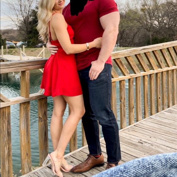 Show Me Your Mumu Bright Red Mini Dress Size Small SMYM Low Back - Picture 1 of 3